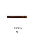 Amber resin hair clip simple side barrette daily styling hair accessories for women - 6cm / Brown