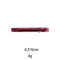 Pink transparent resin side hair clip, small and cute hair accessory for daily bangs styling. - 6cm / Fuschia