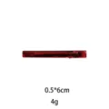 Close-up detail of the red transparent resin hair clip, showing the exquisite texture and size. - 6cm / Red
