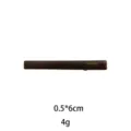 Detailed view of brown rectangular hair clip showing glossy finish and precise size markings. - 6cm / Dark Coffee