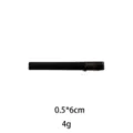 Black minimalist hair clip for women, sleek rectangle hairpin for daily styling and bangs. - 6cm / Black