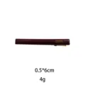 Burgundy metal hair clip minimalist side barrette handmade style hair styling accessory 6cm - 6cm / Dark Red