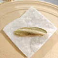 Elegant gold metal hair clip with brushed texture, chic barrette for stylish daily updos. - Oval Streamline Brushed Style (10#) / Gold