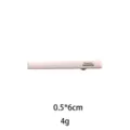Pink rectangular hair clip detail view, metal barrette with handmade style, 6cm compact size. - 6cm / Lotus root pink