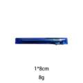 Blue resin rectangular hair clip elegant side barrette sweet hair styling accessory 1x8cm - 8cm / Blue