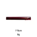Detail view of red transparent hair clip, showing material texture and precise size specs. - 8cm / Red