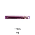Purple transparent acrylic hair clip sweet side barrette stylish fashion hair accessory 1x8cm - 8cm / Purple
