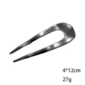 Forcina per capelli a U in metallo minimalista, elegante fermaglio per chignon chic. - 4*12CM / Canna di Fucile
