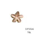Molla per capelli fiore di plumeria, mini artiglio rosa in smalto per donna 3.5cm - Taglia S / Rosa