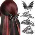 Gothic metal hair claw clip bat wing spider skeleton shark clip Halloween hair accessory - Multi-Style Compound Set