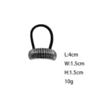 Elastico per capelli geometrico in metallo argentato per coda di cavallo da donna - Taglia S / Canna di fucile