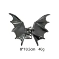 Gothic bat wing metal hair claw clip for women, Halloween styling shark clip 8x10.5cm. - Electroplated Black 3D Bat Wing Style (1182-19)