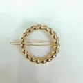 Fermaglio per capelli rotondo geometrico torto dorato accessorio metallico elegante - Torsione rotonda / Oro