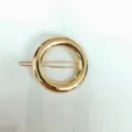 Fermaglio per capelli rotondo in metallo dorato, forcina geometrica elegante per donna stile chic - Rotondo Liscio / Oro