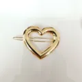 Fermaglio capelli cuore oro forcina metallica geometrica elegante donna moda casual - Cuore a superficie liscia / Oro