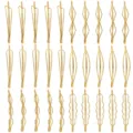 Gold geometric metal hair clips set, minimalist hollow hairpins for daily styling and women. - Set 9 / 30Pcs Pack / Gold