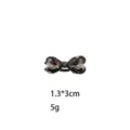Crystal bow hair clip cute mini rhinestone side clip sparkling sweet hair accessories 1.3x3cm - Black