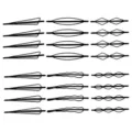 Stylish geometric hair clip set with various trendy shapes for women and girls daily styling. - Set 12 / Set of 24 / White/Black