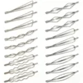 Silver metal hair clips set geometric hairpins minimalist bobby pins hair accessories - Set 18 / Set of 18 / Silver