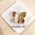 Pince à cheveux papillon en métal doré, barrette creuse élégante pour queue de cheval. - Gris clair