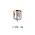 Fermaglio per capelli in metallo geometrico europeo forcina per coda di cavallo 4x4cm - Stile Nuvola Argento