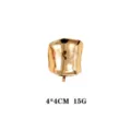 Molla per capelli in metallo dorato a U irregolare, accessorio geometrico elegante. - Stile Nuvola Oro