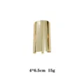 Gold metal hair cuff detail view, showing curved design, compact size, and sleek polished finish. - 4x6.5cm / Gold Polished