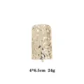 Golden textured ponytail cuff hair hook metal hair accessory for elegant women style - 4x6.5cm / Gold Liquid