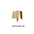 Fermaglio per capelli a U in metallo dorato porta coda di cavallo elegante accessorio moda donna - Oro Lucido