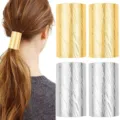 Set di fermagli per capelli a coda di cavallo in metallo, accessori eleganti per donne. - Spazzolato, confezione da 4