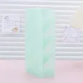 Schräger Stiftehalter aus Kunststoff transparent mehrfächig Organizer für Schreibtisch Schreibwaren - 4 Fächer / Grasgrün