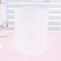 Transparenter Kunststoff Stiftehalter Schreibtisch Organizer für Büro und Make-up Pinsel. - Quadratisch / Weiß