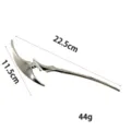 Gotische Axt Legierung Haarstab Detailansicht, Halloween Haarspannung Haarschmuck 22.5cm - Axtform (Silber)