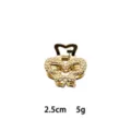 Mini gold butterfly hair claw clip detail, 2.5cm alloy small hair accessory for women. - Mini Butterfly Style (1162-18) / Gold
