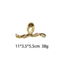 Pinza para el pelo de metal dorado diseño líquido hueco irregular accesorio chic 11cm - Estilo Dorado Líquido Minimalista (1157-11)