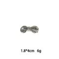 Silberne Legierung Schleife Haarklammer für Damen, schöne Pony Haarspange Mode Kopfschmuck. - Silberner 立体 Schleifen-Stil (1165-58)