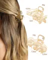 Elegantes Gold Metall Haarklammer Set mit Muschel und Seestern Design für Damen und Mädchen. - Großes Goldenes Muschel Und Seestern Haarklammern Set (1102)