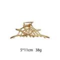 Gold metal spider web hair claw clip, large geometric shark clip for women and girls daily wear. - Gold Spider Web Large Style (1182-6)
