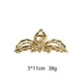 Gold metal spider hair claw clip for women, spooky Halloween hair accessory, 11cm. - 3D Large Golden Spider Style (1182-9)