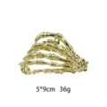 Gold skeleton hand hair claw clip, gothic Halloween metal hair accessories for women. - Golden Skeleton Hand Ghost Hand Style (1182-12)