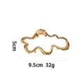 Goldene unregelmässige Metall Haarklammer, stilvolles geometrisches Haar-Accessoire. - Einfacher Unregelmäßiger Geometrischer Stil (1175-8)