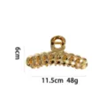 Goldene klobige Kette Haarklammer Metall geometrische Haarkralle Haarschmuck Damen - Dickes Kettengeflecht Design (1175-10)