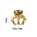 Goldener Metall Haarklammer Kleine Haargreifer Klaue Elegant Haar Styling Zubehör für Damen - Hohler Stromlinienförmiger Stil (1175-19)