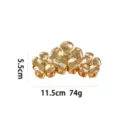 Goldene Metall Blume Haarklammer, elegante große Haarspange Styling Accessoire für Damen. - Großes Verbundenes Floral Design (1175-23)