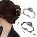 Irregular liquid metal hair claw clip large size elegant styling hair accessory for women. - Irregular Deconstructed Style (Set 10) / 2 Pcs/Set