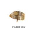 Fermaglio per capelli a foglia d'oro supporto per coda di cavallo accessorio moda. - Foglia