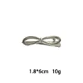Silberne Legierung Schleife Haarklammer süße Seiten Haarspange minimalistisches Zubehör - Silberner Schleifen-Twist-Stil (1165-56)