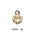 Mini gold seashell metal hair claw clip for women stylish daily hair accessories 2.5cm - Shell Style (1162-14) / Gold