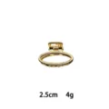 Mini gold alloy hair claw clip detail, 2.5cm small metal hair accessories for women. - Oval Style (1162-8) / Gold