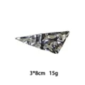 Metallic unregelmäßige Haarspange Detail, glänzender Silberlegierung Seitenclip 3x8cm. - Abstrakter plissierter unregelmäßiger Stil (1165-50)